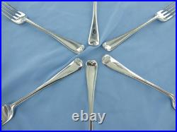 A Vintage Set Of Six Sterling Silver Old English Dessert Forks London 1927