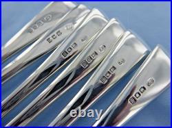 A Vintage Set Of Six Sterling Silver Old English Dessert Forks London 1927