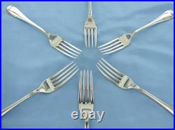A Vintage Set Of Six Sterling Silver Old English Dessert Forks Sheffield 1928
