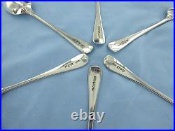 A Vintage Set Of Six Sterling Silver Old English Dessert Forks Sheffield 1928