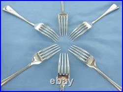A Vintage Set Of Six Sterling Silver Old English Dessert Forks Sheffield 1928