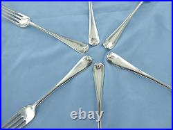 A Vintage Set Of Six Sterling Silver Old English Dessert Forks Sheffield 1928