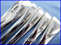 A Vintage Set Of Six Sterling Silver Old English Dessert Forks Sheffield 1928