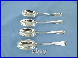 A Vintage Set Of Six Sterling Silver Old English Dessert Spoons London 1913