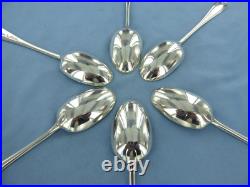 A Vintage Set Of Six Sterling Silver Old English Dessert Spoons, London 1932