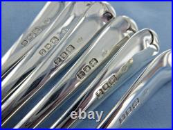 A Vintage Set Of Six Sterling Silver Old English Dessert Spoons, London 1932