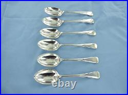 A Vintage Set Of Six Sterling Silver, Old English Dessert Spoons. Sheffield 1927