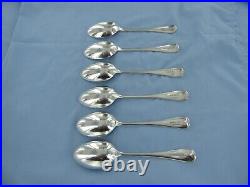 A Vintage Set Of Six Sterling Silver, Old English Dessert Spoons. Sheffield 1927