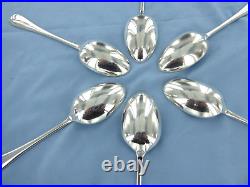 A Vintage Set Of Six Sterling Silver, Old English Dessert Spoons. Sheffield 1927