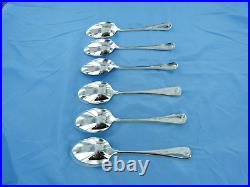 A Vintage Set Of Six Sterling Silver Old English Dessert Spoons Sheffield 1929