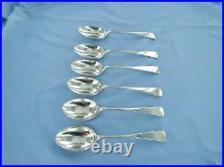 A Vintage Set Of Six Sterling Silver Old English Dessert Spoons, Sheffield 1943