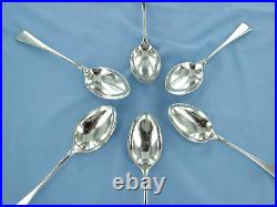 A Vintage Set Of Six Sterling Silver Old English Dessert Spoons, Sheffield 1943