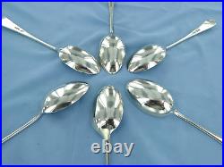 A Vintage Set Of Six Sterling Silver Old English Dessert Spoons, Sheffield 1943