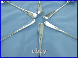 A Vintage Set Of Six Sterling Silver Old English Dessert Spoons, Sheffield 1943