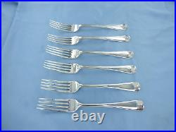 A Vintage Set Of Six Sterling Silver Old English Dinner Forks. London 1926