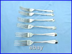 A Vintage Set Of Six Sterling Silver Old English Dinner Forks London 1952