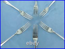 A Vintage Set Of Six Sterling Silver Old English Dinner Forks London 1952