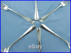 A Vintage Set Of Six Sterling Silver Old English Dinner Forks London 1952