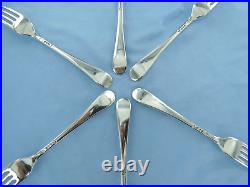 A Vintage Set Of Six Sterling Silver Old English Dinner Forks London 1952