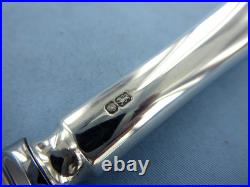 A Vintage Set Of Six Sterling Silver Old English Dinner Knives Sheffield 1994