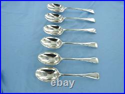 A Vintage Set Of Six Sterling Silver Old English Serving Spoons, Sheffild 1934