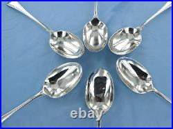 A Vintage Set Of Six Sterling Silver Old English Serving Spoons, Sheffild 1934