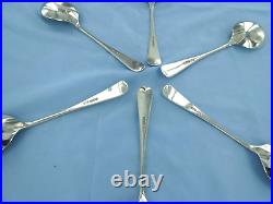 A Vintage Set Of Six Sterling Silver Old English Soup Spoons, Sheffield 1943