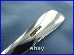 A Vintage Set Of Six Sterling Silver Old English Soup Spoons Sheffield 1993