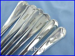 A Vintage Set Of Six Sterling Silver Old English Soup Spoons Sheffield 1995