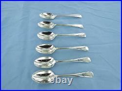 A Vintage Set Of Six Sterling Silver Old English Teaspoons, London 1933