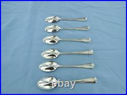 A Vintage Set Of Six Sterling Silver Old English Teaspoons, London 1933