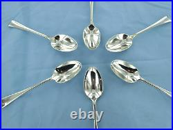 A Vintage Set Of Six Sterling Silver Old English Teaspoons, London 1933