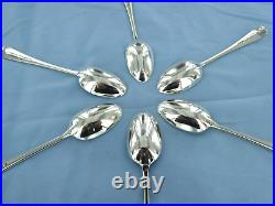 A Vintage Set Of Six Sterling Silver Old English Teaspoons, London 1933