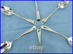 A Vintage Set Of Six Sterling Silver Old English Teaspoons, London 1933