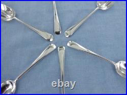 A Vintage Set Of Six Sterling Silver Old English Teaspoons, London 1939