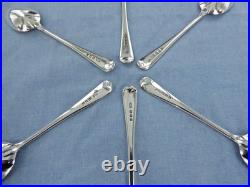 A Vintage Set Of Six Sterling Silver Old English Teaspoons, London 1939