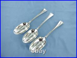 A Vintage Set Of Three Sterling Silver Old English Dessert Spoons. London 1926