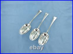 A Vintage Set Of Three Sterling Silver Old English Dessert Spoons. London 1926