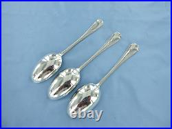 A Vintage Set Of Three Sterling Silver Old English Dessert Spoons. London 1926