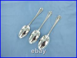 A Vintage Set Of Three Sterling Silver Old English Dessert Spoons. London 1926