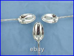 A Vintage Set Of Three Sterling Silver Old English Dessert Spoons. London 1926