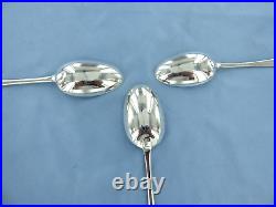 A Vintage Set Of Three Sterling Silver Old English Dessert Spoons. London 1926