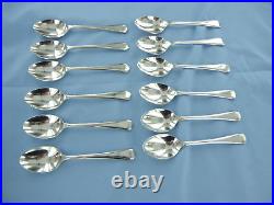 A Vintage Set Of Twelve Sterling Silver Old English Teaspoons Sheffield 1996