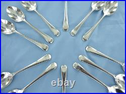 A Vintage Set Of Twelve Sterling Silver Old English Teaspoons Sheffield 1996