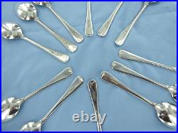 A Vintage Set Of Twelve Sterling Silver Old English Teaspoons Sheffield 1996