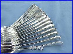 A Vintage Set Of Twelve Sterling Silver Old English Teaspoons Sheffield 1996