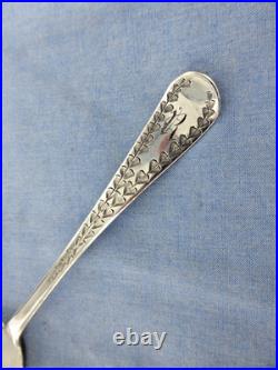 A Vintage Sterling Silver Old English Engraved Jam Spoon. London 1828
