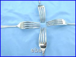 A Vintage Sterling Silver Set Of Four Old English Dinner Forks, Sheffield 1938