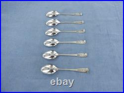 A Vintage Sterling Silver Set Of Six Old English Coffee Spoons, Sheffield 1928