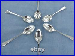 A Vintage Sterling Silver Set Of Six Old English Coffee Spoons, Sheffield 1928